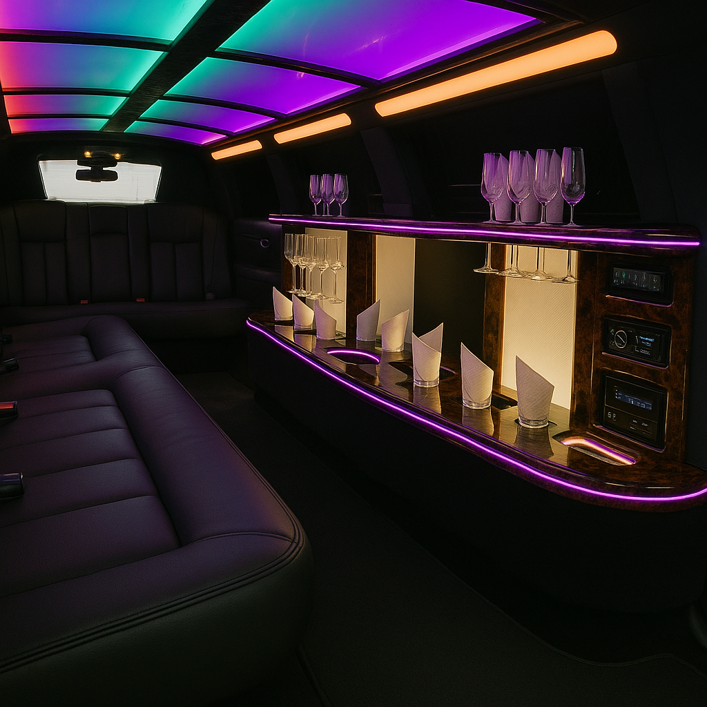 10 Passenger Stretch Limo interior