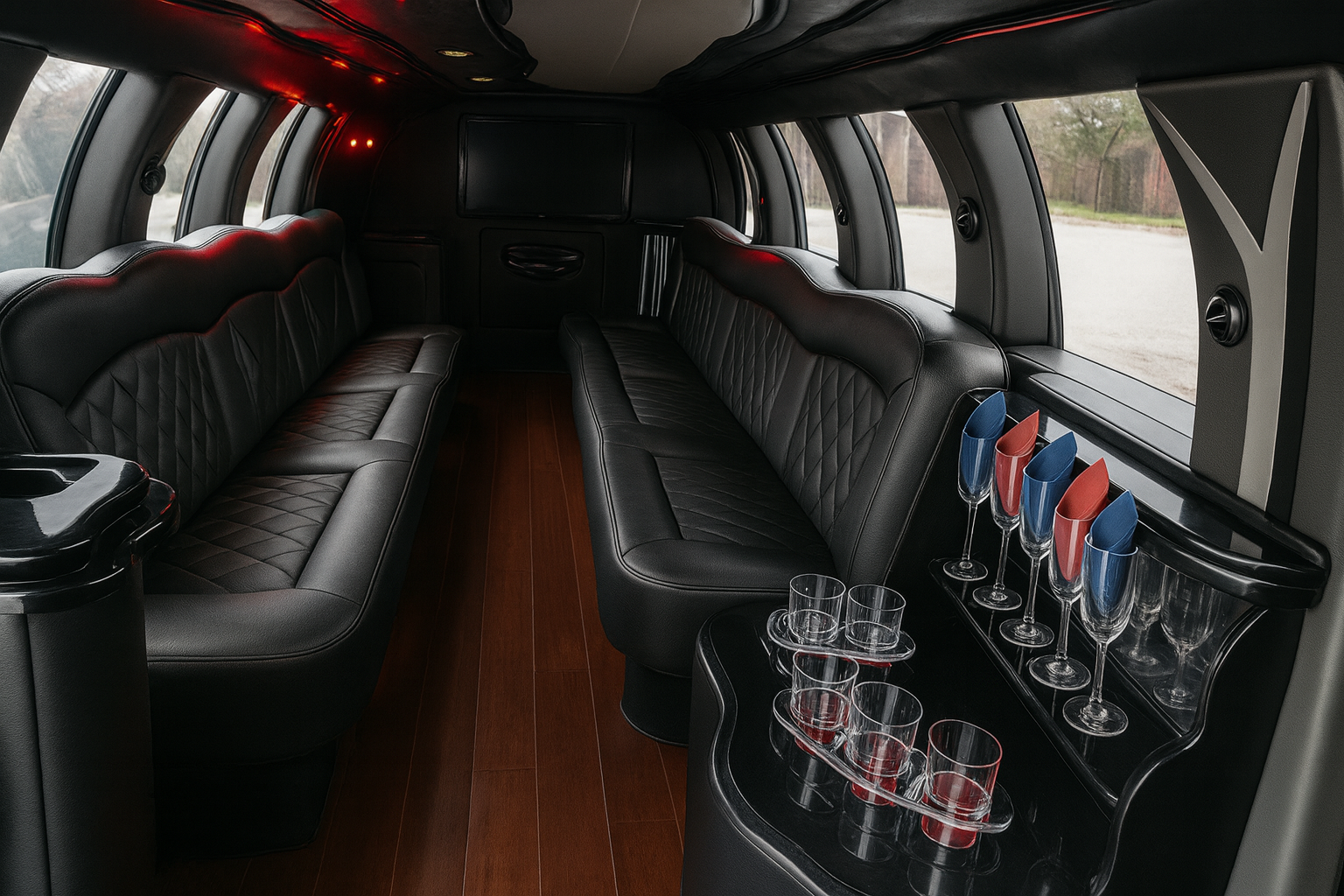 20 Passenger Stretch Limo interior