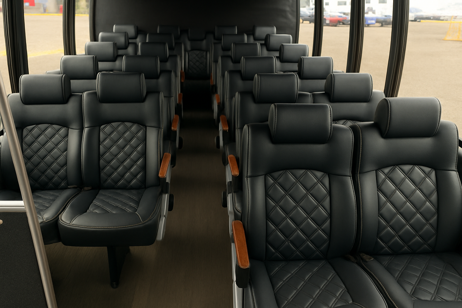 28 Passenger Coach Bus interior