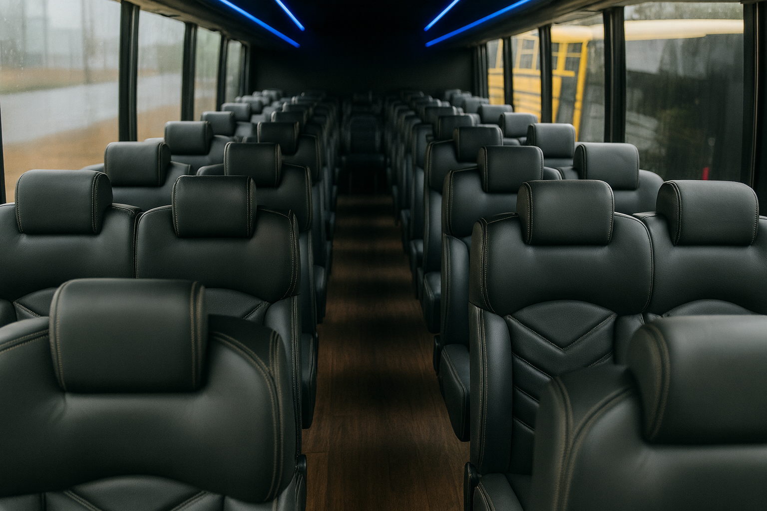 40 Passenger Coach Bus interior